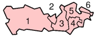 Map of the Districts of Berkshire England