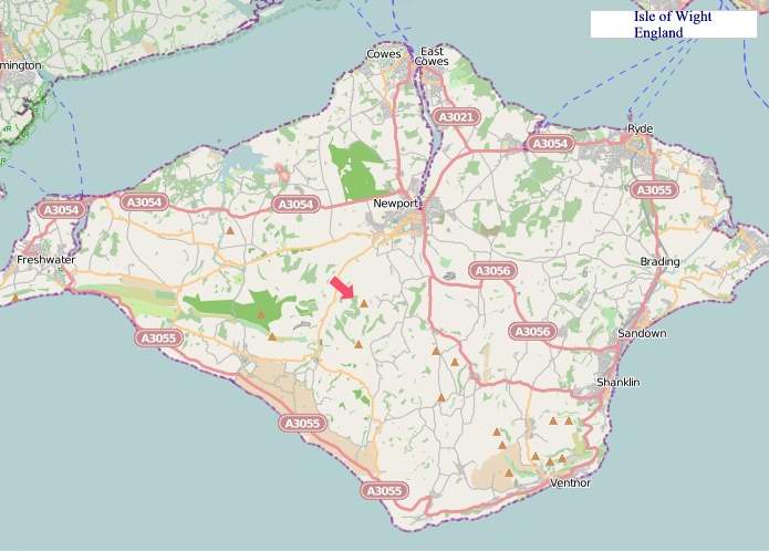 Large Isle of Wight England map