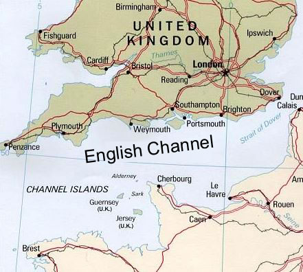 English Channel Map