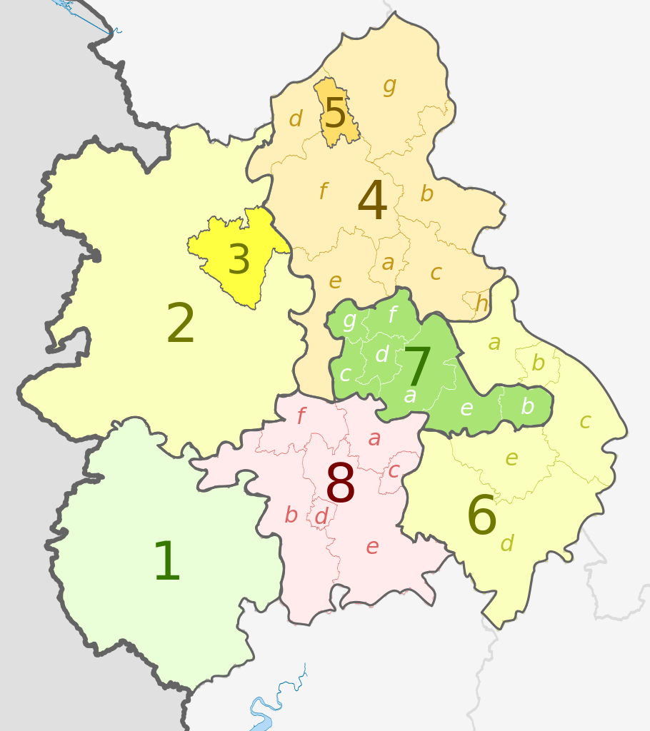 Large detailed West Midlands counties 2009 map
