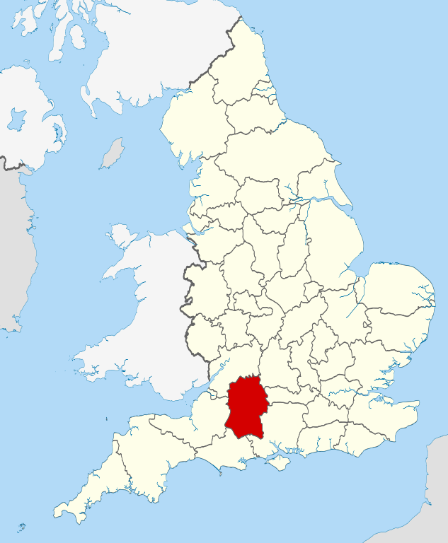 Large Wiltshire UK locator map
