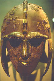 An Anglo-Saxon helmet found at Sutton Hoo