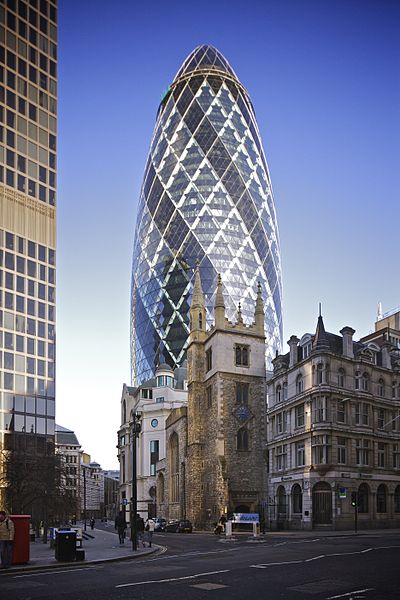 30 St Mary Axe, also known as the Gherkin