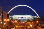 Wembley Stadium London viewed from Wembley Way