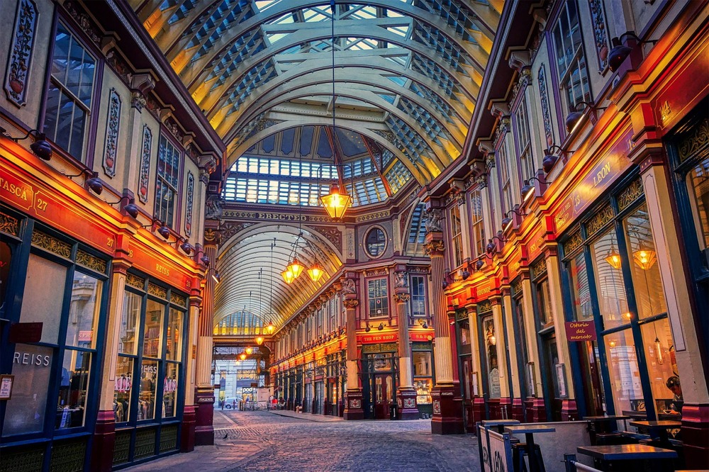 Photo 3 - This is a beautiful stunning quality photograph of Leadenhall Market featuring Reiss, The Pen Shop and Osteria Del Mercatos.