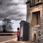 A sentry at Windsor Castle, London, England.