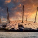 The O2 Arena, Canary Wharf, Greenwich Peninsula, London, England.