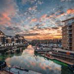 Limehouse Basin, Thames Docklands, London, England, UK.