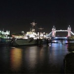 HMS Belfast, River Thames, Tower of London, Tower Bridge, London, England, UK.
