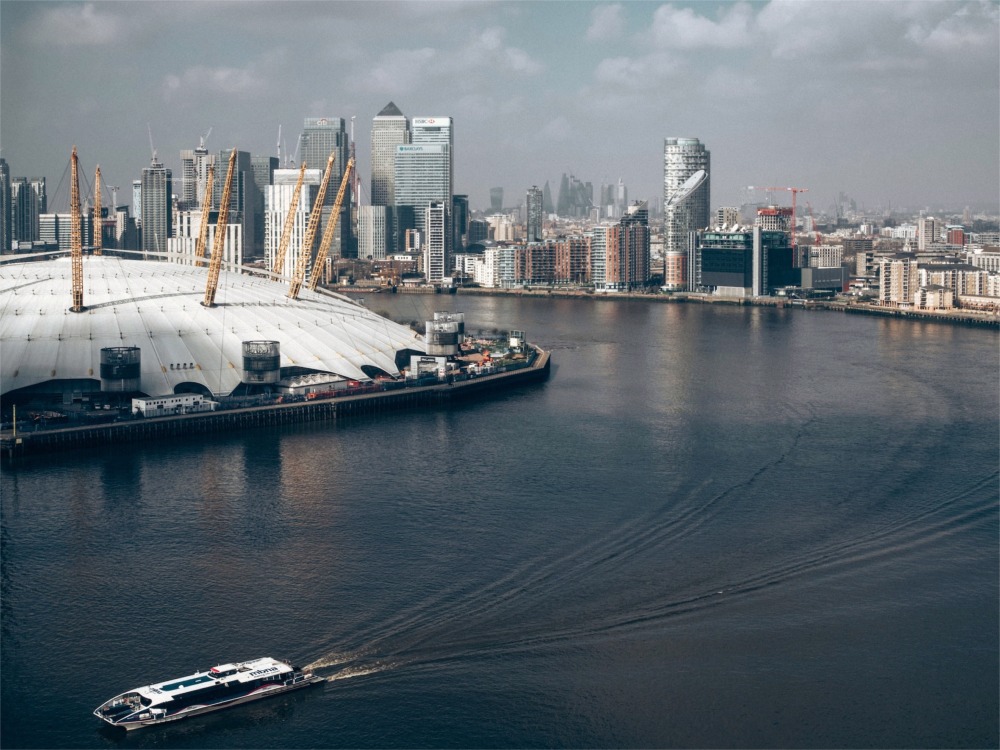 The O2 Arena, Canary Wharf, Greenwich Peninsula, London, England.