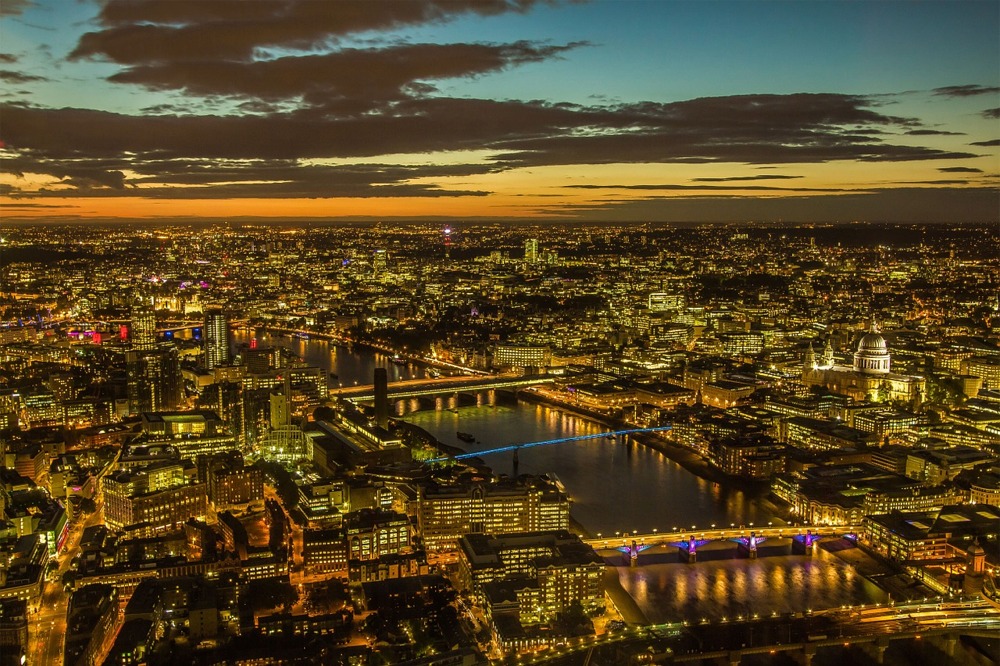 London Cityscape Panorama, England, UK.