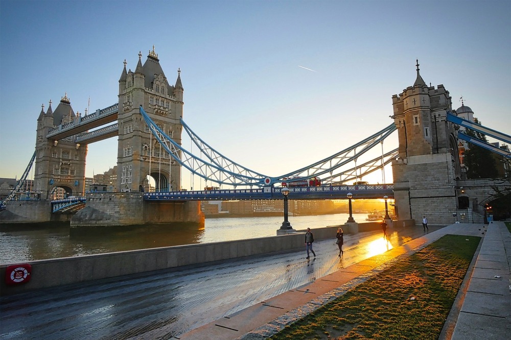 Tower Bridge at dawn, London, England, UK.