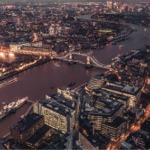 London East Side Cityscape from the Shard, England, UK.