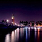 Victoria Embankment, Westminster Bridge, and Big Ben, London, England, UK.