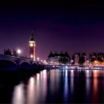 Victoria Embankment, Westminster Bridge, and Big Ben, London, England, UK.