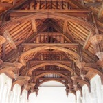 Eltham Palace Great Hall ceiling, London, England, UK.