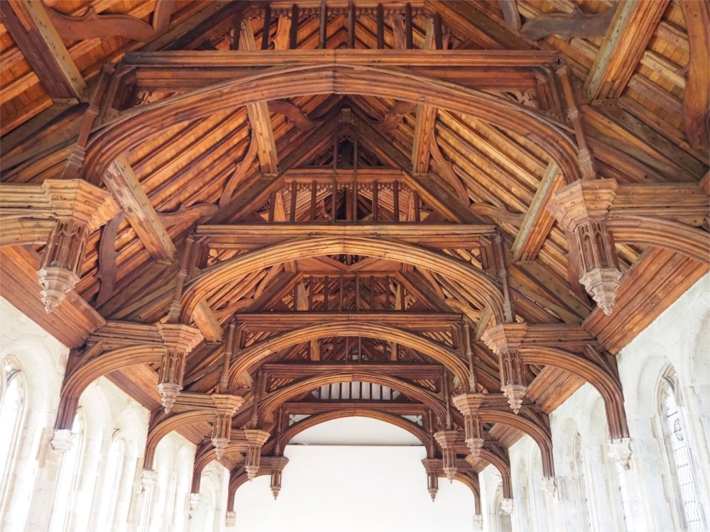 Eltham Palace Great Hall ceiling, London, England, UK.