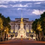 The Victoria Memorial and Buckingham Palace, London, England, UK.