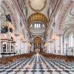 The nave of St Paul's Cathedral in London, England.