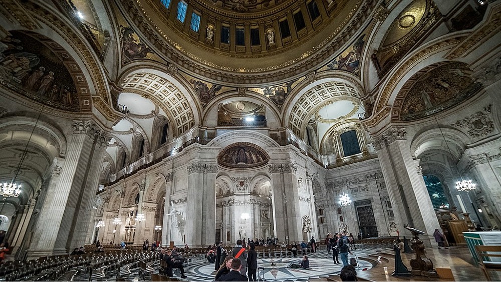 The interior of St Paul's Cathedral in London England
