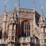 Westminster Abbey close-up photo taken in London, England.