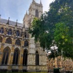 The western end of the northern facade of Westminster Abbey.